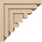 Ekena Millwork 10"W x 20"D x 20"H Classic Landon Rough Cedar Woodgrain TimberThane Corbel, Primed Tan CORUR10X20X20LANRCPR - alternate 3